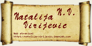 Natalija Virijević vizit kartica